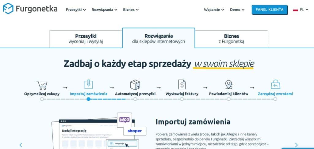 przesyłki w sklepie internetowym