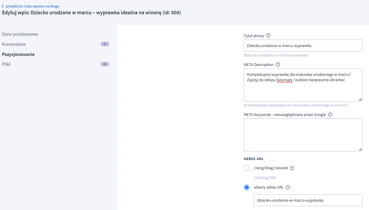 prowadzenie bloga shoper